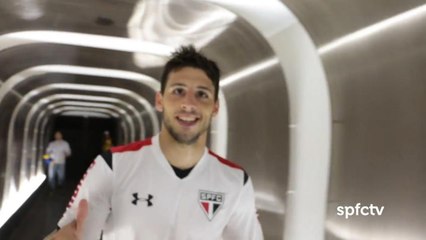 Download Video: Após goleada do Tricolor, Lucão comenta assistência de cabeça e Calleri celebra artilharia