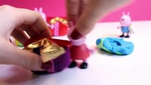 Peppa Pig Christmas Presents Gifts Play Doh Surprise Eggs Regalos de Navidad de Peppa Pig Part 6