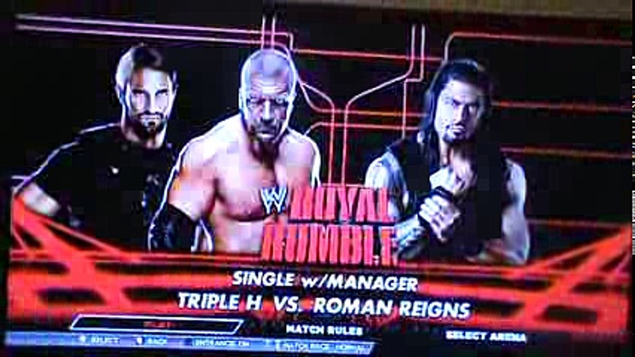 WWE 2K15 Triple H VS Roman Reigns WM 32 Prediction