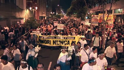 Tens of thousands march against Fujimori in Peru