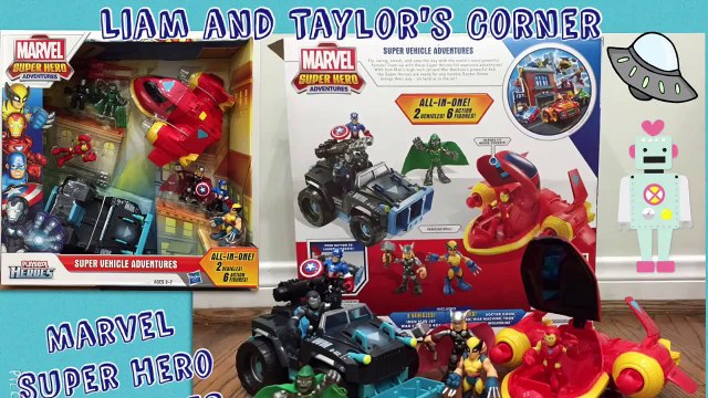 Marvel Super Hero Adventures Iron Man Captain America Thor Wolverine | Liam and Taylor's Corner