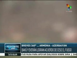 Armenia y Azerbaiyán pactan cese al fuego