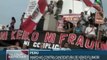 Peruanos se movilizan en rechazo a la candidatura de Keiko Fujimori