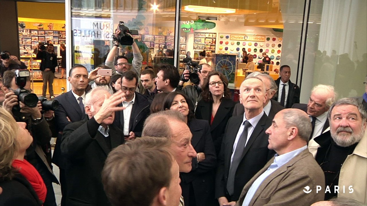 Les halles : la Maire Inaugure la Canopée