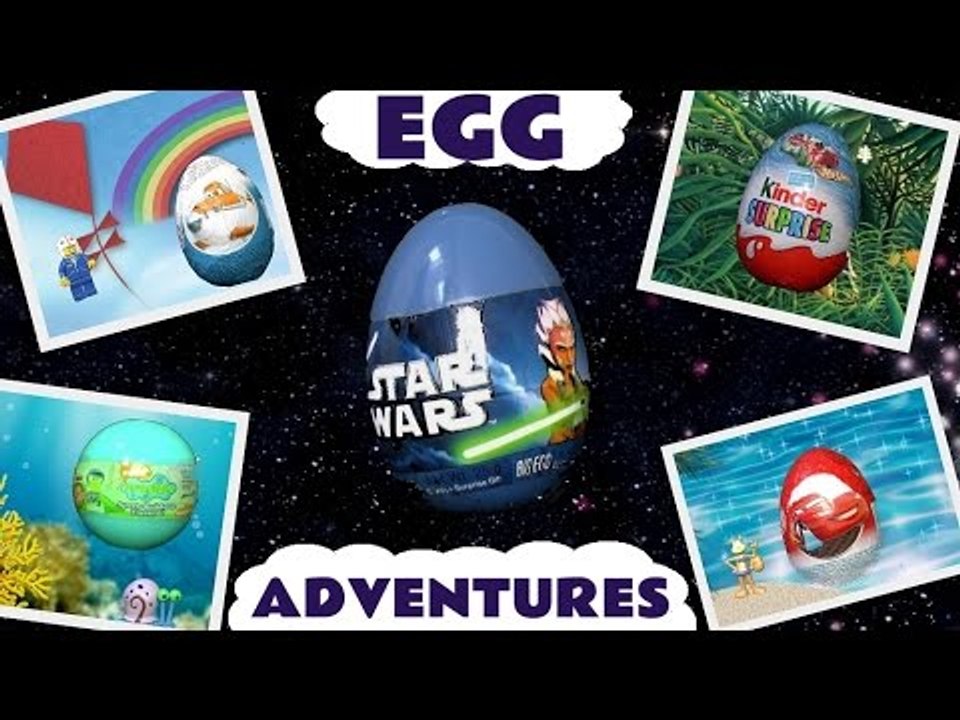 Kinder Surprise Eggs Barbie Disney Cars Play Doh Thomas & Friends Surprise Eggs Spongebob Star Wars