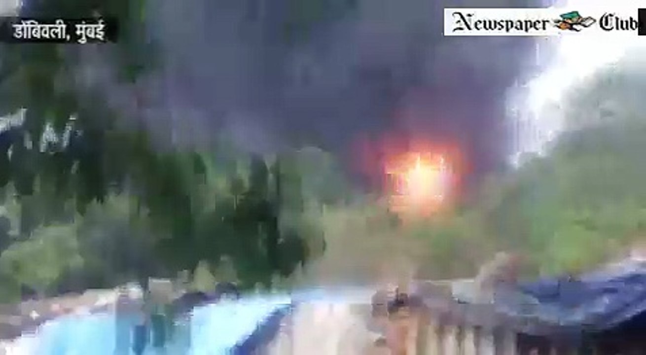 Big Fire, Gas, Cylinder, Warehouse, Dombivali, Area of Mumbai.