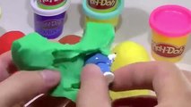 Play doh kinner surprise eggs lego and peppa pig characters being creative
