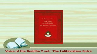 Download  Voice of the Buddha 2 vol The Lalitavistara Sutra  Read Online