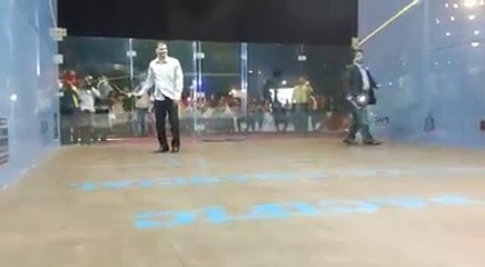 What a great sight! Legends back on Squash Court. Jahangir Khan & Jansher Khan together