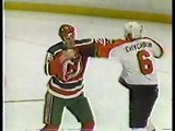 Troy Crowder vs Jeff Chychrun NHL Oct 11/90