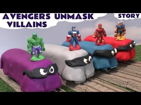 Thomas The Train Play Doh Avengers Captain America Iron Man Thor Hulk Toy Trains Marvel Villain
