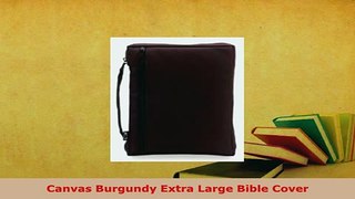 PDF  Canvas Burgundy Extra Large Bible Cover Free Books