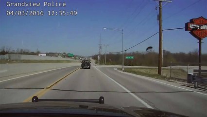 VIDEO: Dashcam video shows crash, Grandview police officer save driver's life