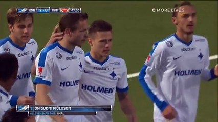 2-0 Jón Guðni Fjóluson Goal Sweden Allsvenskan - 06.04.2016, Norrköping 2-0 Kalm