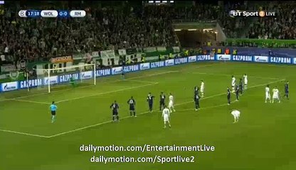 1st Half Goals - Wolfsburg 2-0 Real Madrid CHAMPIONS LEAGUE