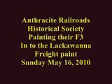 Anthracite Railroads Historical Society Painting their F3