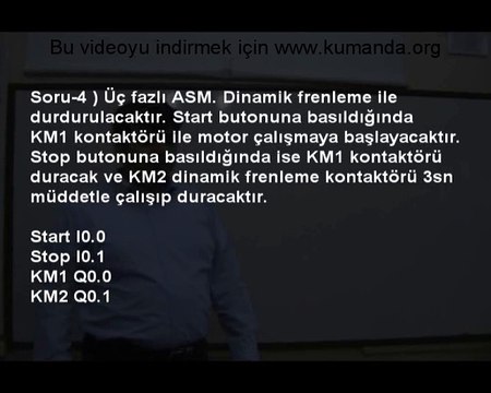 PLC Eğitim videosu - Temel PLC Örnekleri 4 - kumanda.org