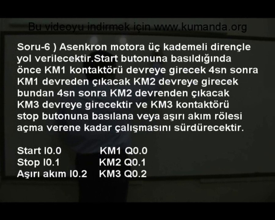 PLC Eğitim videosu - Temel PLC Örnekleri 7 - www.kumanda.org