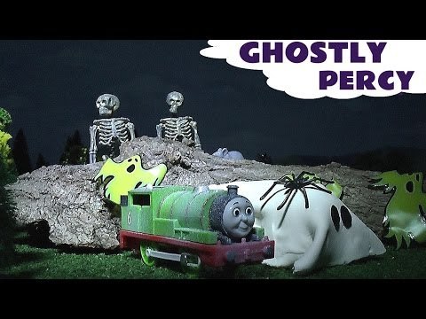 Play Doh Thomas & Friends Kids GHOSTLY PERCY Toy Train Playdough Ghost Thomas Train