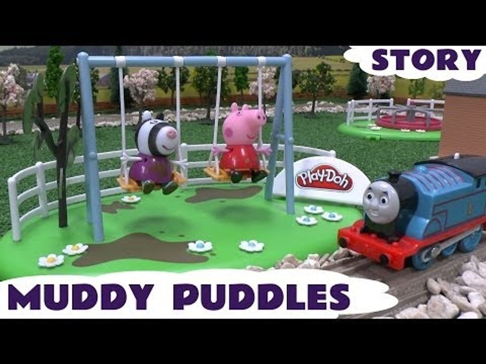 Peppa Pig Muddy Puddle Play Doh Sweet Shoppe Thomas The Train Ice Cream Swing Story Kids Toys