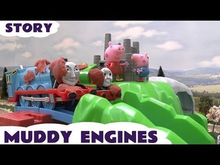 Thomas & Friends Peppa Pig Play Doh Kids Toy Story Muddy Puddle James Roller Coaster Mountain