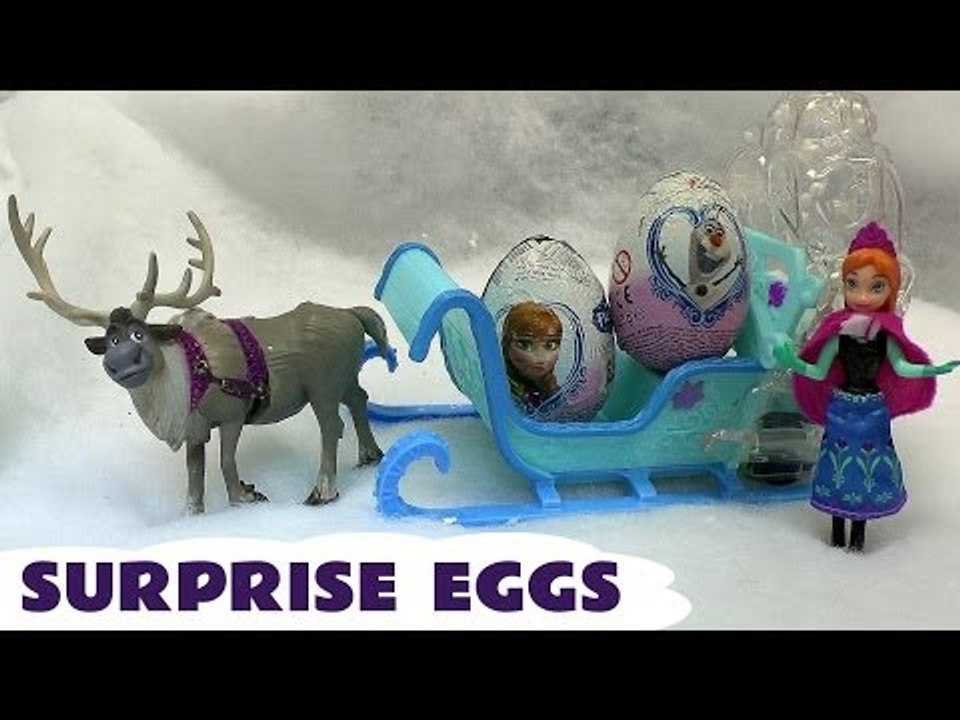 Kinder Surprise Eggs Disney Frozen Egg Disney Princess Polly Pocket  Thomas The Train Elsa Sleigh