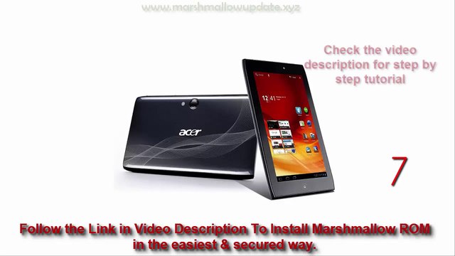 Acer Iconia B1-720 Android marshmallow update