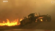 US TV crew saves man from raging Oklahoma wildfire