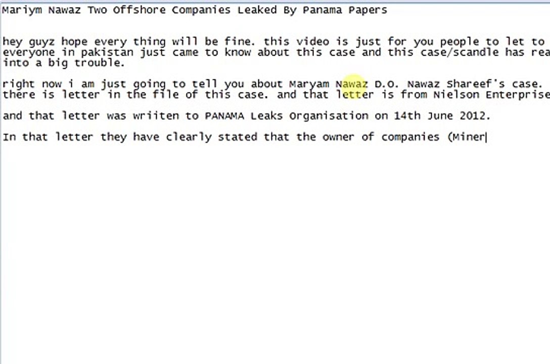 Mariym Nawaz Two Offshore Companies Leaked By Panama Papers