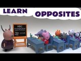 Peppa Pig Learn Opposites Kinder Surprise Egg Thomas & Friends Madame Gazelle School Teacher Kids
