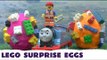 Play Doh LEGO MOVIE Surprise Eggs Thomas The Tank Engine 5 LEGO MINIFIGURES Blind Bags Playdough Egg
