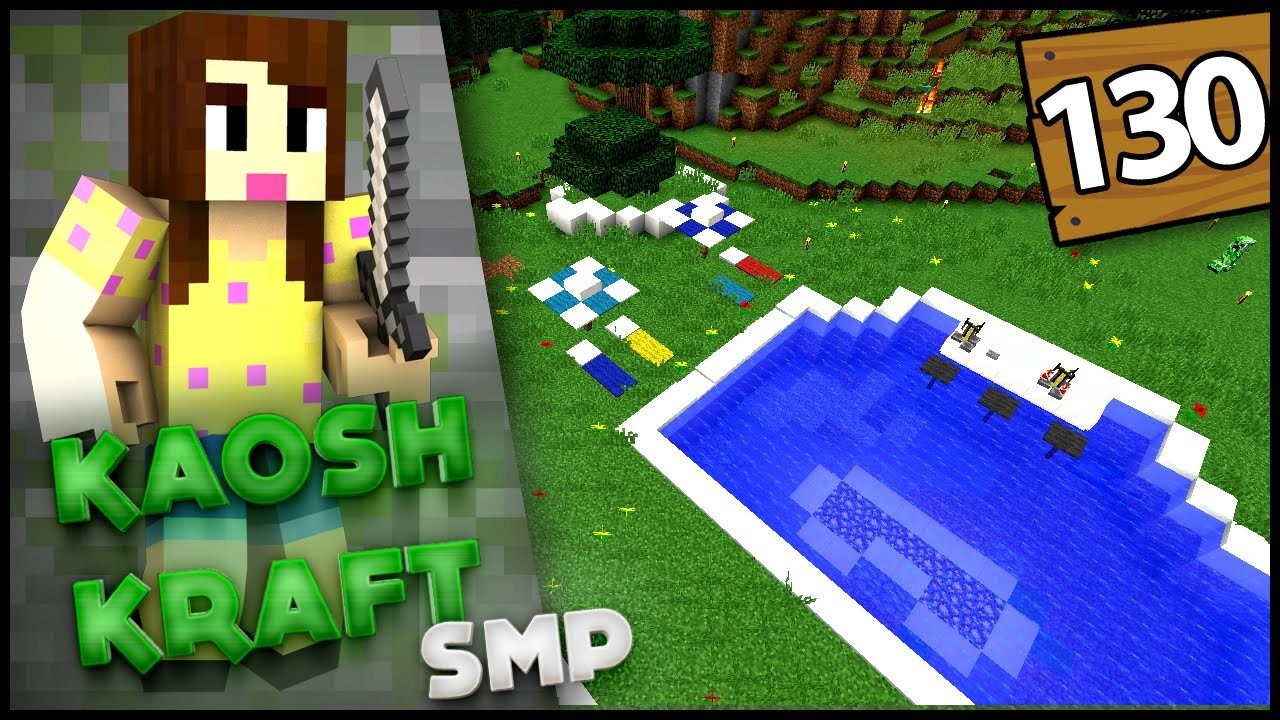 MINECRAFT POOL PARTY! -  KaoshKraft SMP 2 - EP 130