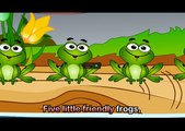 Five Little Friendly Frogs with lyrics - Nursery Rhymes by EFlashApps