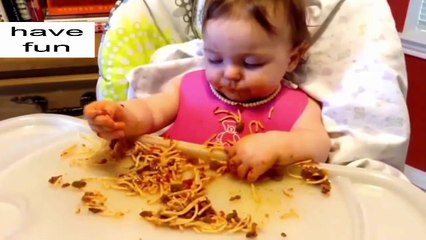 Best Funny Babies Eating Spaghetti Compilation 2016 HD