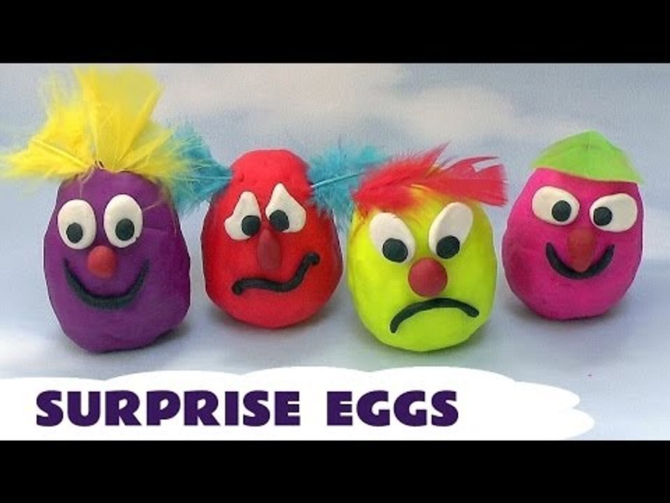 Play Doh Surprise Eggs Funny Tomy Thomas The Tank Racing Race Wind Up Play-Doh Tank Engine Kids Toy