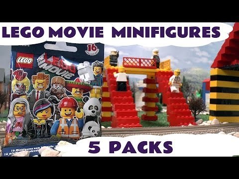 Thomas & Friends Kids LEGO MOVIE MINIFIGURES! 5 Blind bags opened helped by Thomas The Tank Engine