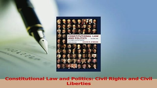 Read Constitutional Law and Politics Civil Rights and Civil Liberties Ebook Free