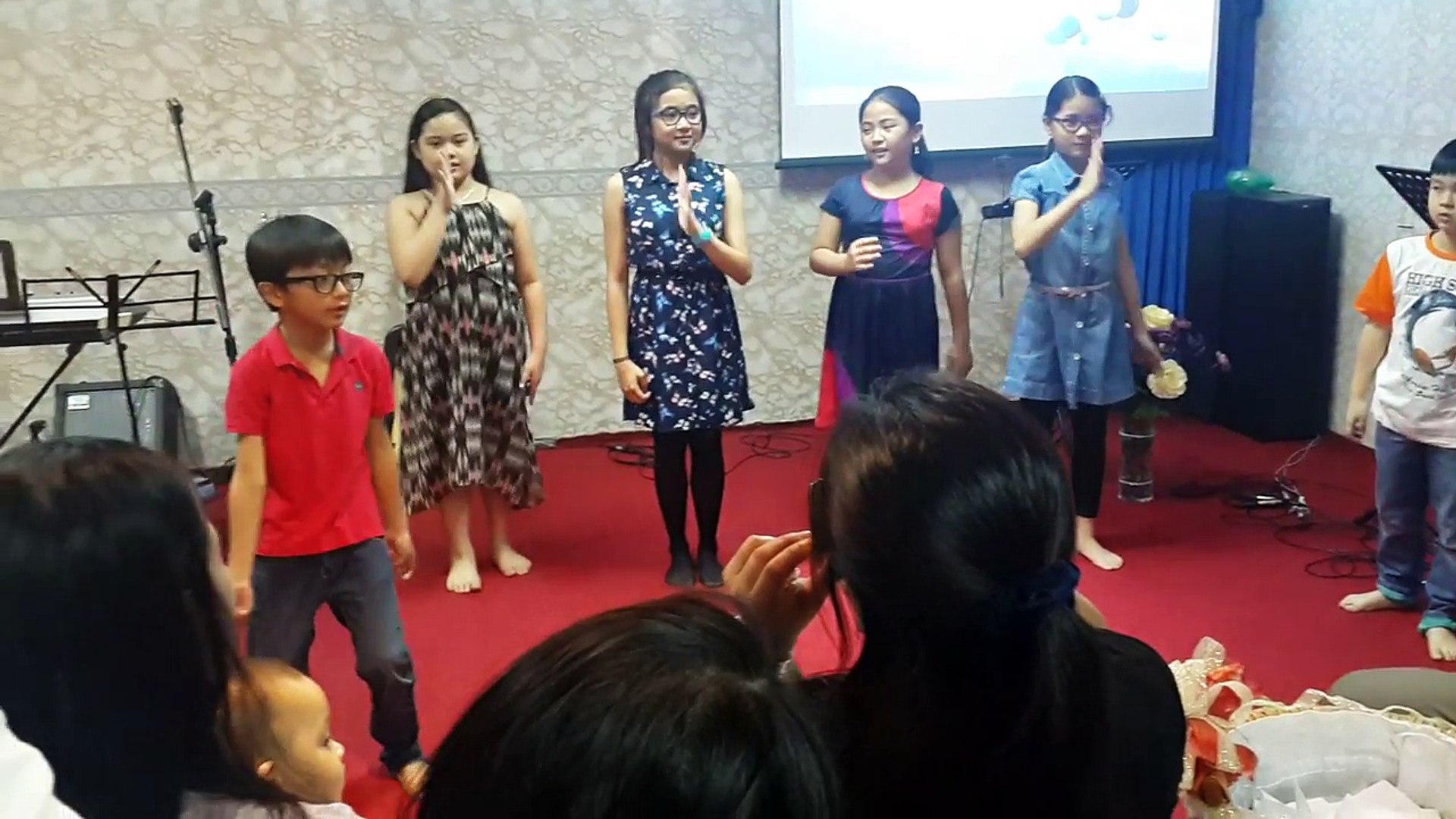 Kids dancing worship songs