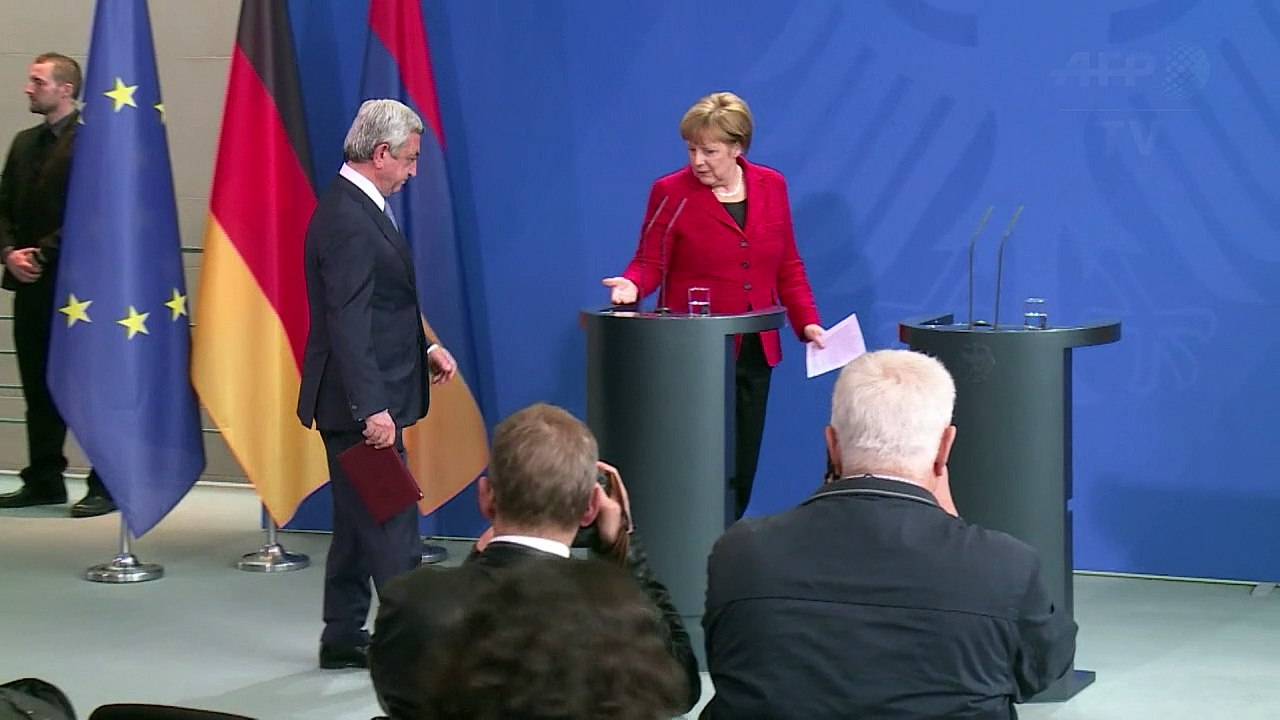 Armeniens Präsident im Kanzleramt: Berg-Karabach will Freiheit