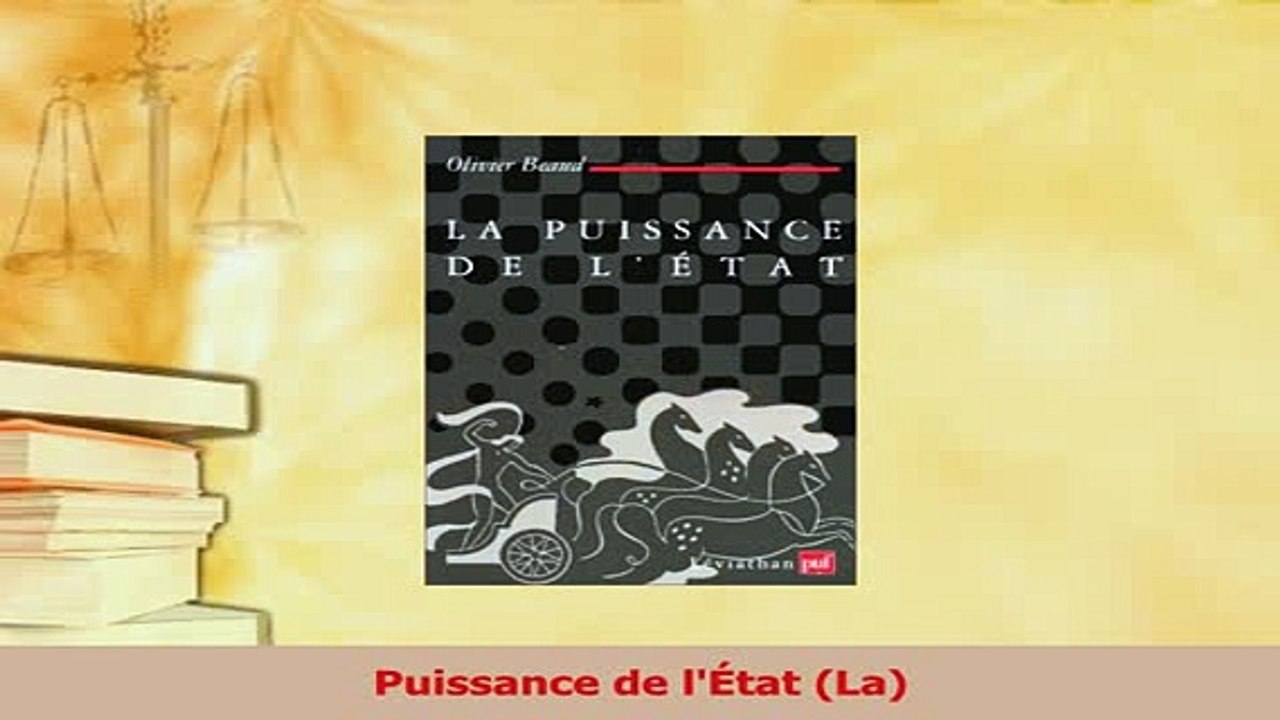 Read  Puissance de lÉtat La PDF Online