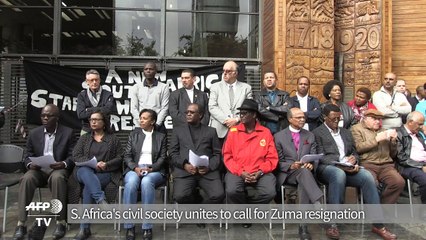 Civil society unites against S.Africa's Zuma