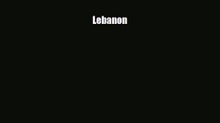 Read ‪Lebanon Ebook Free