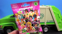 PLAYMOBIL Green Recycling Truck & Surprise Mystery Blind Bag Unboxing Toy Review