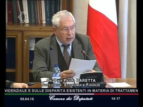 Roma - Disparità pensioni tra uomini e donne, audizione Baretta e Biondelli (06.04.16)