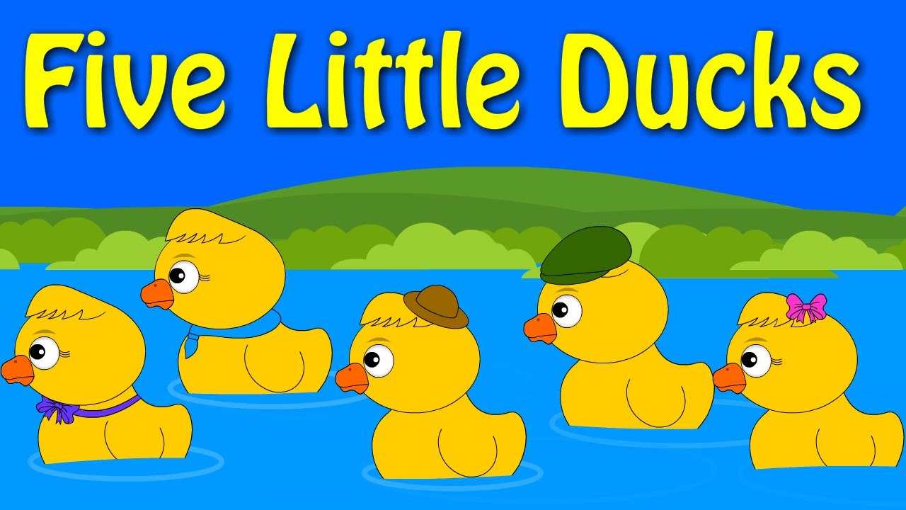 Five Little Ducks Nursery Rhyme With Lyrics - C...