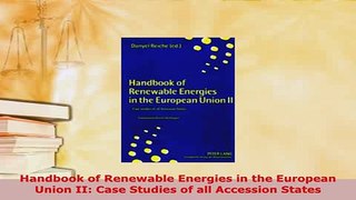 Download  Handbook of Renewable Energies in the European Union II Case Studies of all Accession PDF Full Ebook