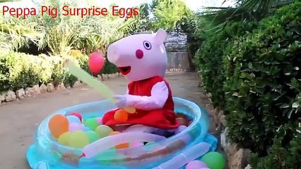 Peppa Pig in Real life English - Español - Peppa pig Balloons and Surprises!