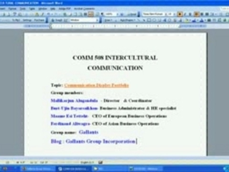 Gallants-- COMM 508
