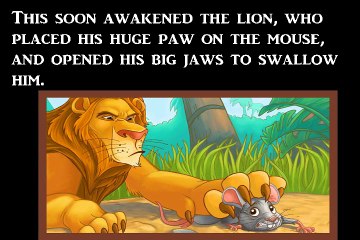 Short Story with moral - Lion & Rat - Kind Act wont go vain