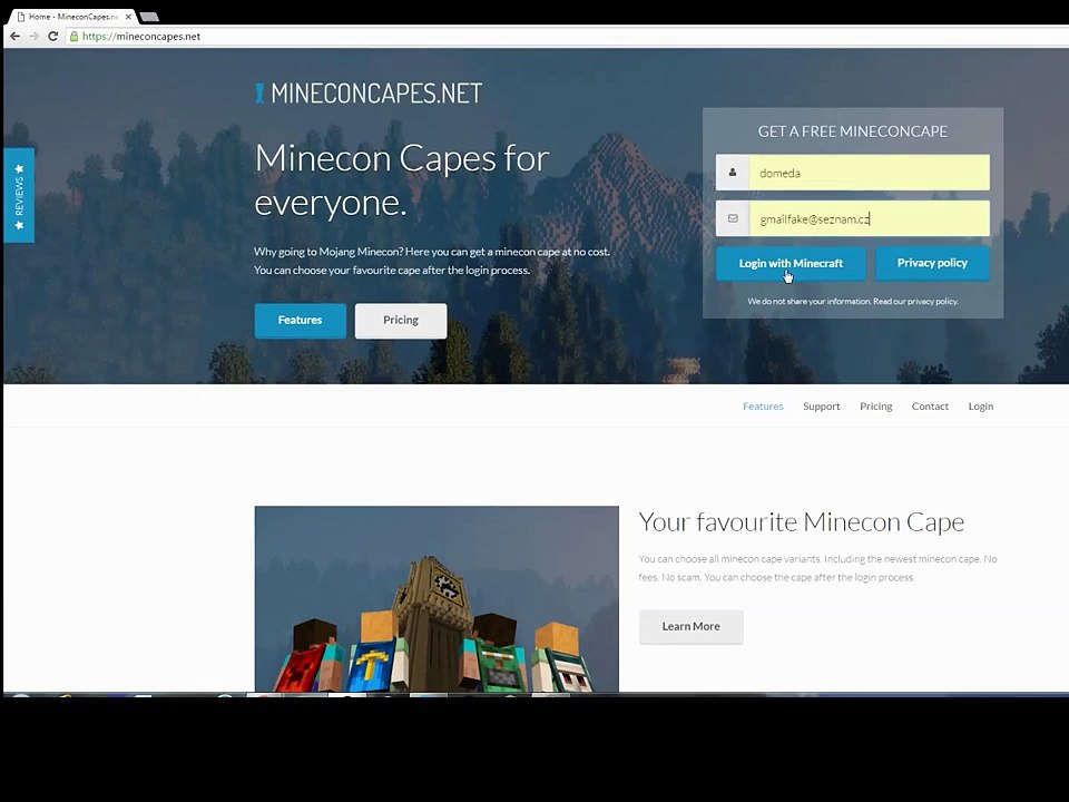 Jak získat Minecraft plášť free (jen pro orig MC)